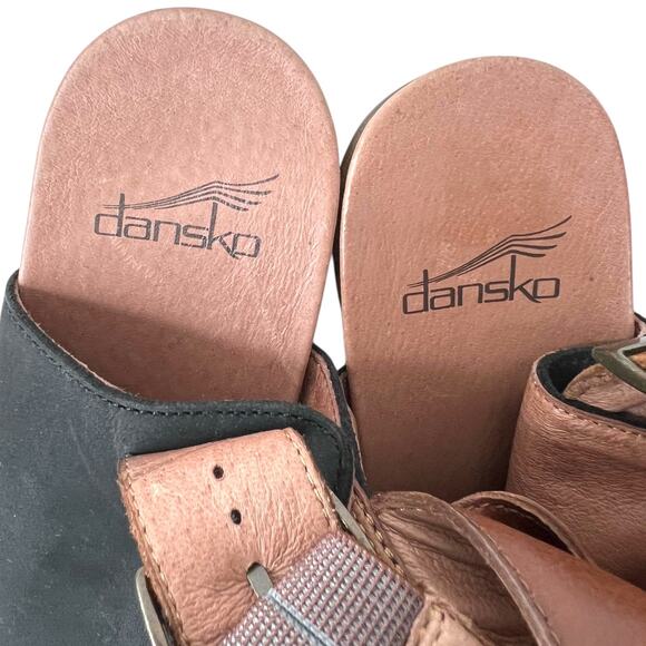 DANSKO Reggie Peep Toe Slingback Sandal in Black Milled Nubuck Womens Size EU 40 - Picture 13 of 14